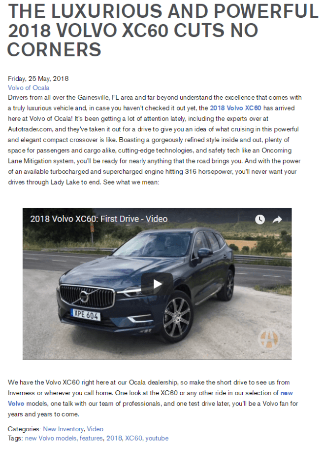 2018 Volvo XC60