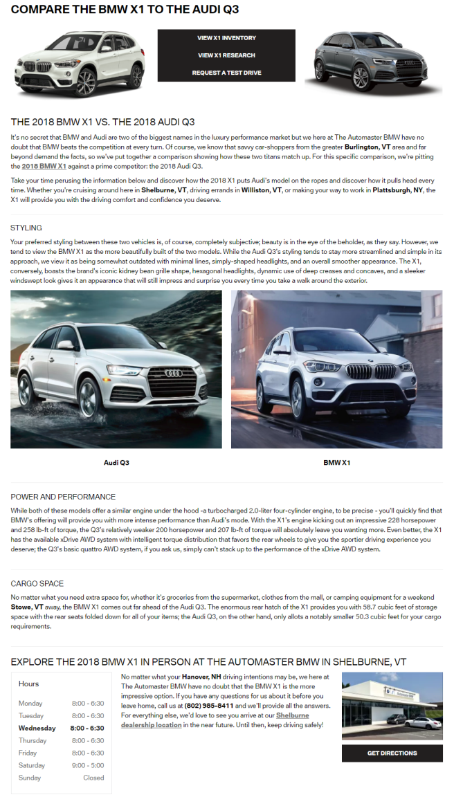BMW X1 vs Audi Q3
